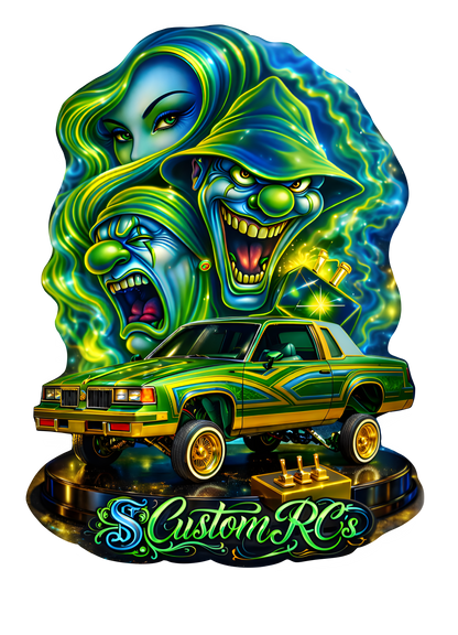 "Emerald Illusion" Surreal Lowrider Graphic Tee
