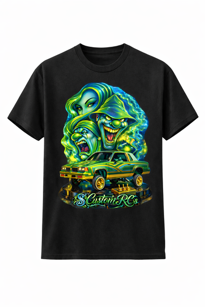 "Emerald Illusion" Surreal Lowrider Graphic Tee